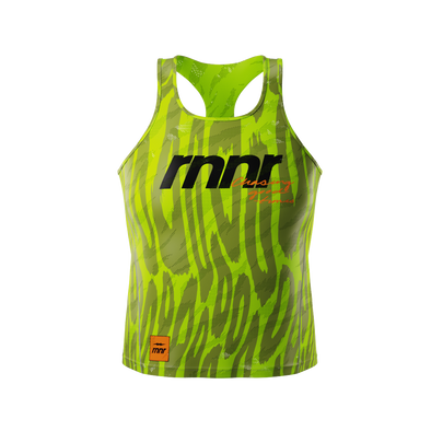 All Out Singlet CROPPED Women's-Drippy Cheetah Green
