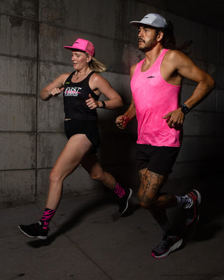 Running Trucker Hat- Bolt Pink