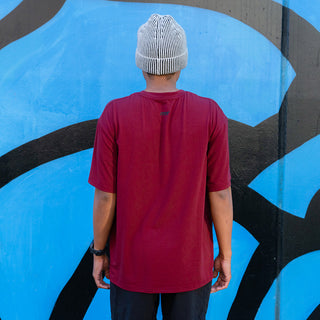 Men's Boxy Tee- Cabernet