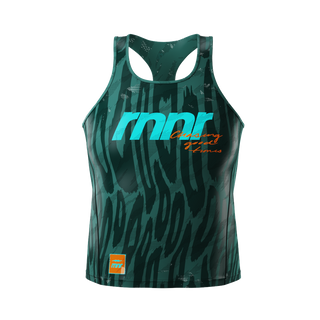 All Out Singlet CROPPED Women's-Drippy Cheetah Teal