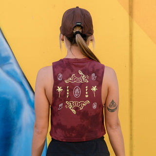 Women's Muscle Tee: Ruby Wine